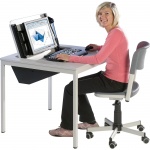 EDV-Tisch, 100x80 cm (B/T), 72 cm hoch, versenkbare Monitorplatte, ohne PC-Halterung 